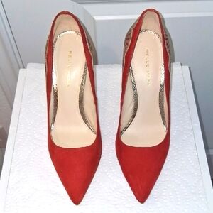 Pelle Moda Women's Red Suede Heels
